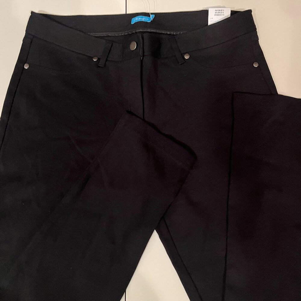 J McLaughlin Becca Pants Size 10 NWT Black Solid Classic Stretch Career Work 💗